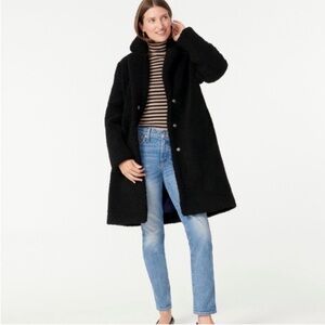Jcrew teddy sherpa topcoat